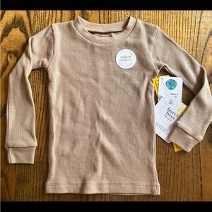 Burt's Bees kids Beige Long Sleeve pj top